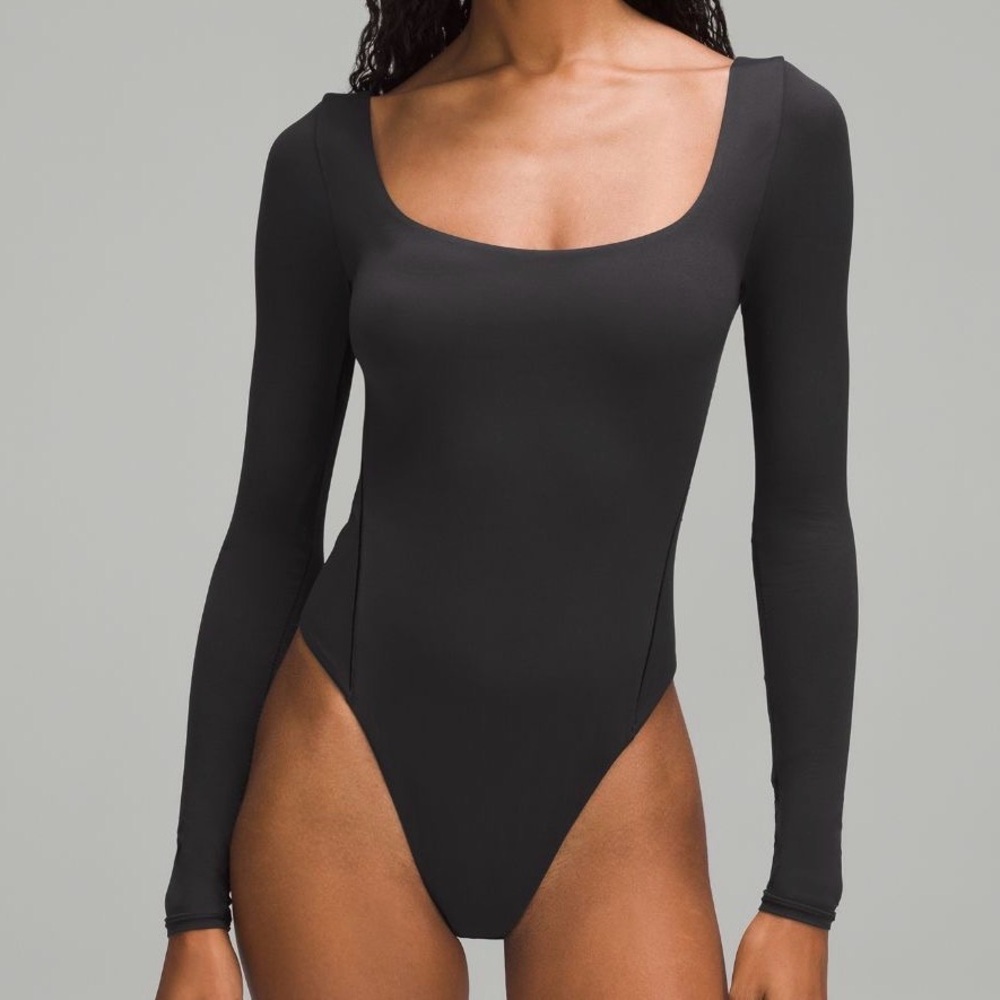 lululemon athletica Black Long Sleeve Bodysuit